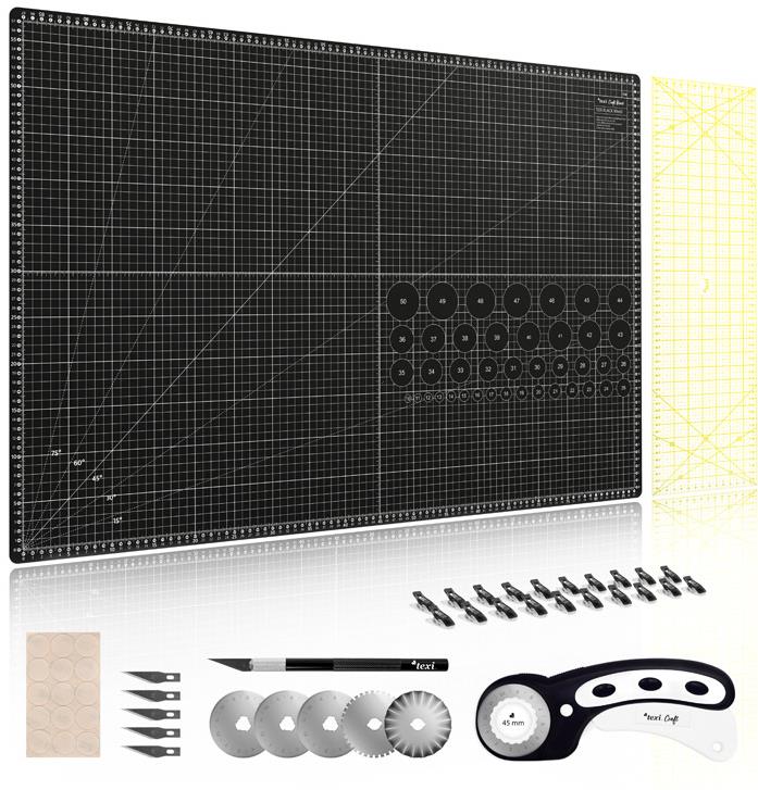 Řezací podložka Texi Craft Black 90 × 60 cm