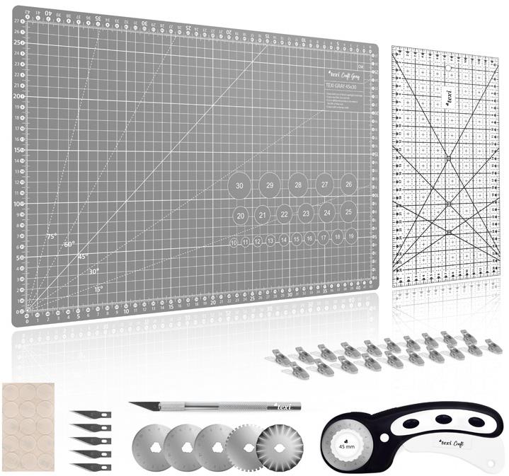 Texi Craft Gray 45 × 30 cm - řezací podložka pro kancelář