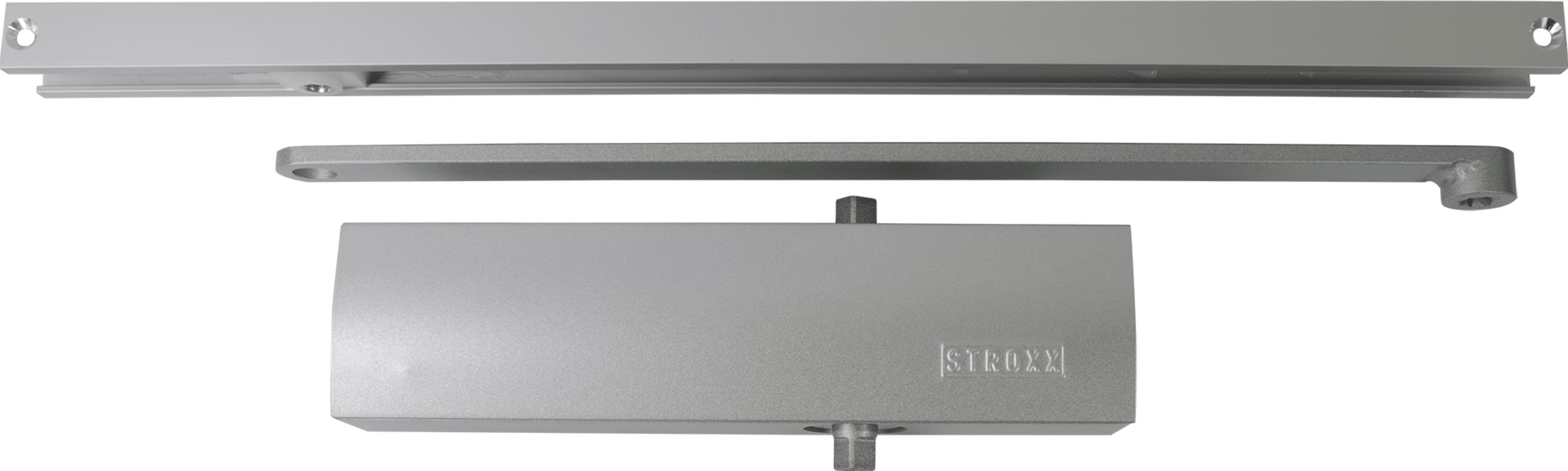 Stroxx F 6603 Dveřní zavírač s kluznou lištou, EN 3, stříbrný