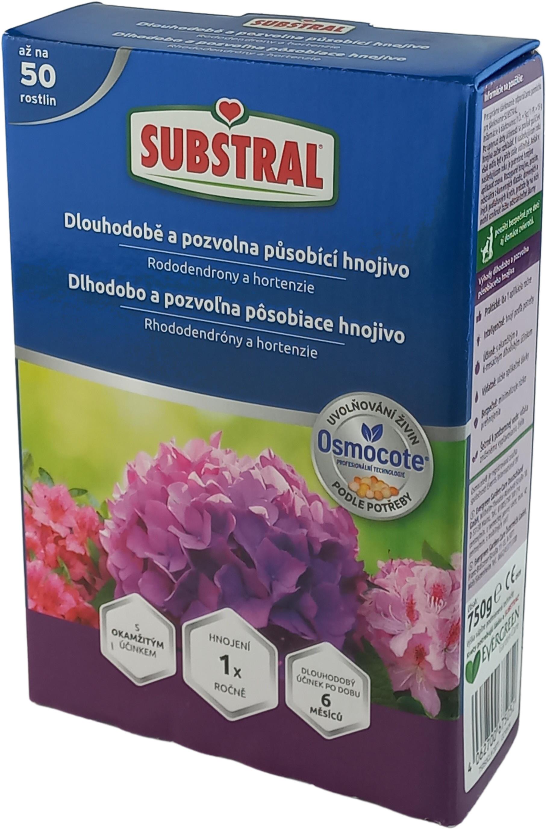 SUBSTRAL Hnojivo s Osmocotem pro rododendrony a hortenzie, 750 g