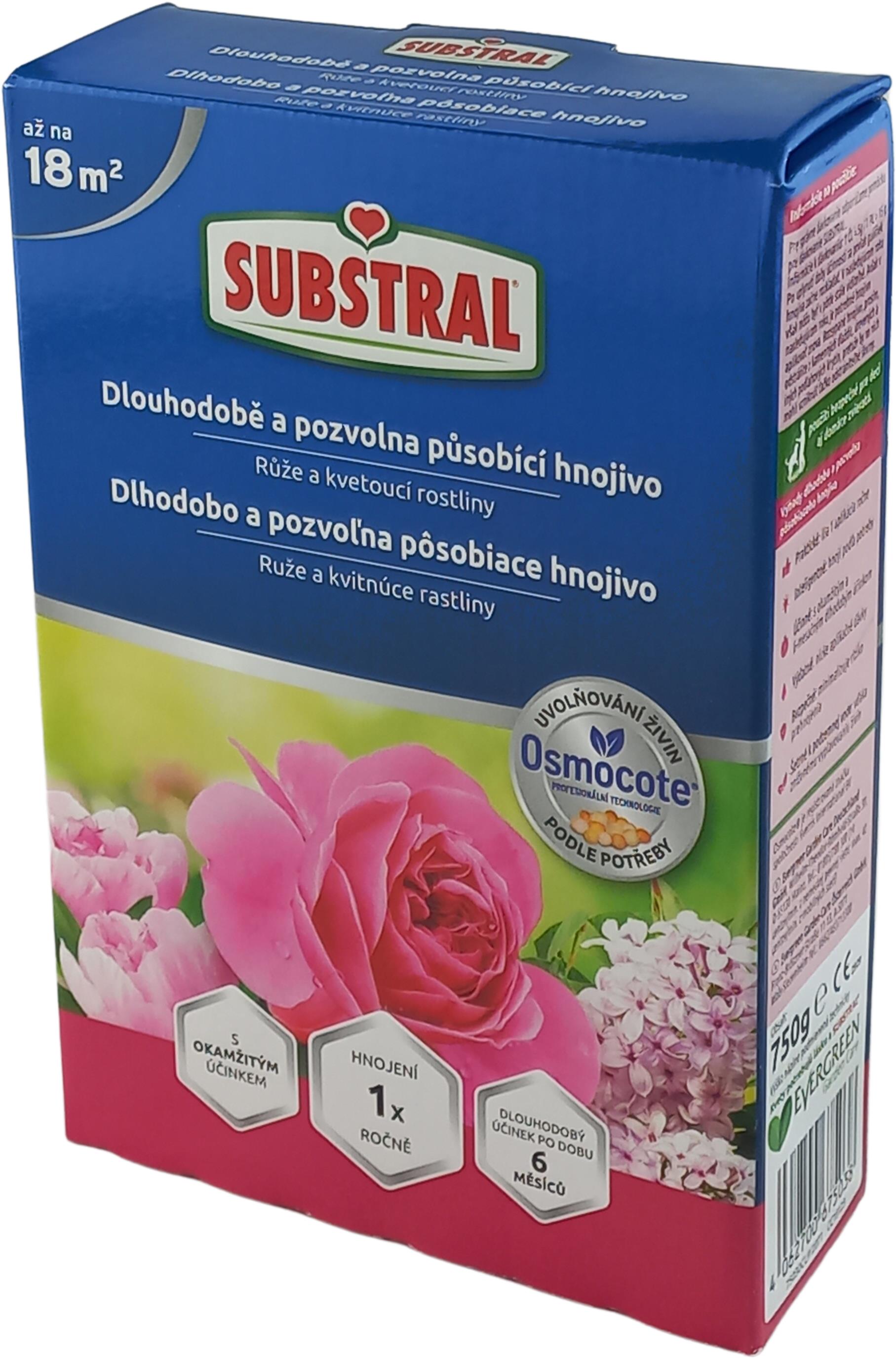 SUBSTRAL Hnojivo s Osmocotem pro růže a kvetoucí rostliny, 750 g