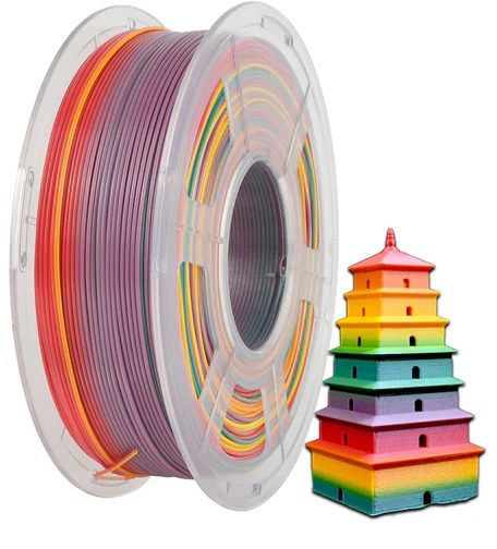 Sunlu Silk PLA+ 1kg Rainbow 01