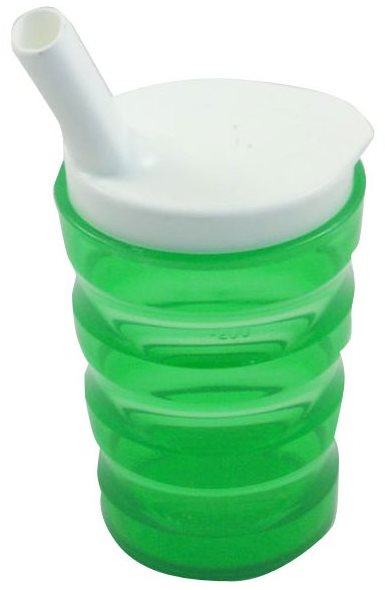 Sundo Ergonomický hrnek s víčkem s náustkem pro pití a ventilkem, zelený
