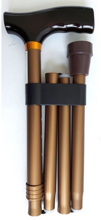 Sundo Skládací podpůrná hůl, výška 85 - 95 cm, bronzová matná