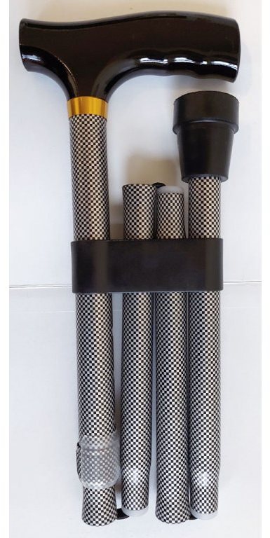 Sundo Skládací podpůrná hůl, výška 85 - 95 cm, černostříbrná