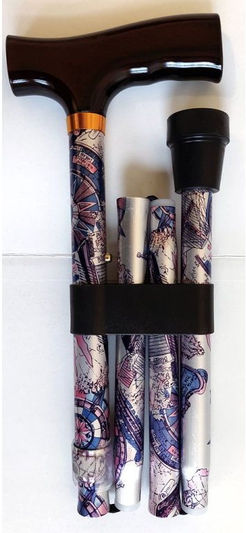 Sundo Skládací podpůrná hůl, výška 85 - 95 cm, námořní