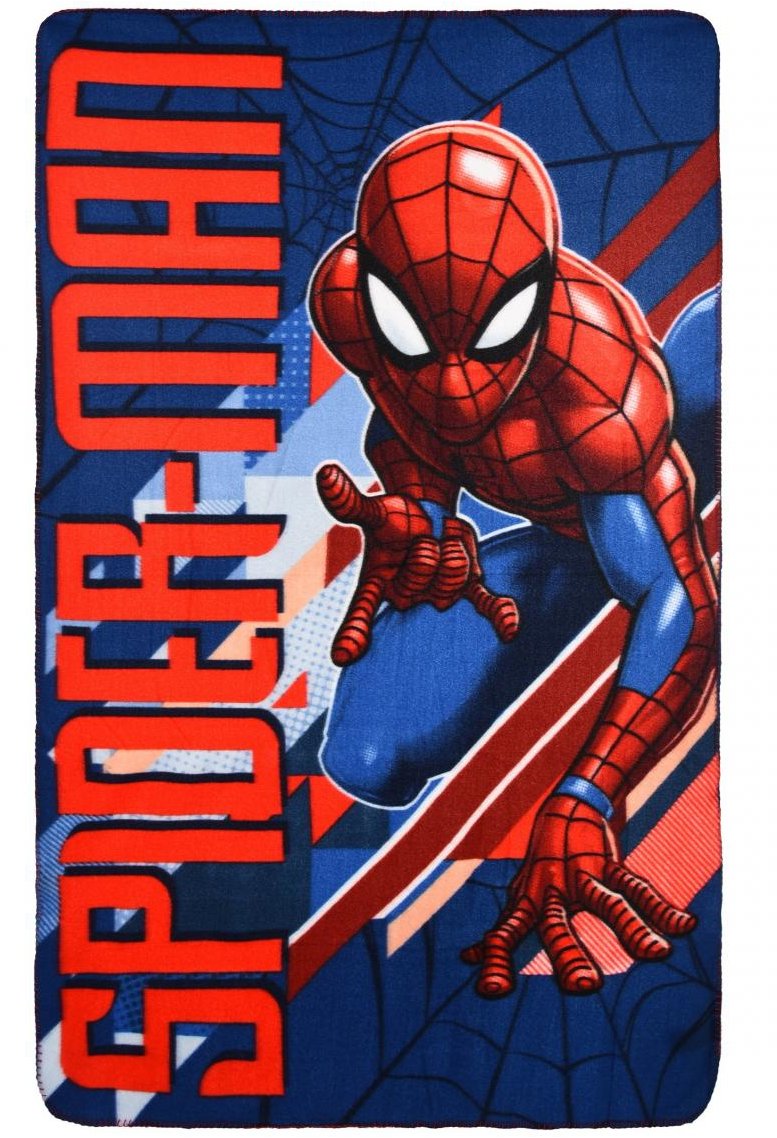 Sun City Flísová deka Spiderman modrá 100 × 150 cm