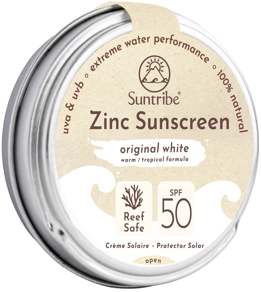 Suntribe Přírodní zinkový opalovací krém SPF 50 Bílá 45 g