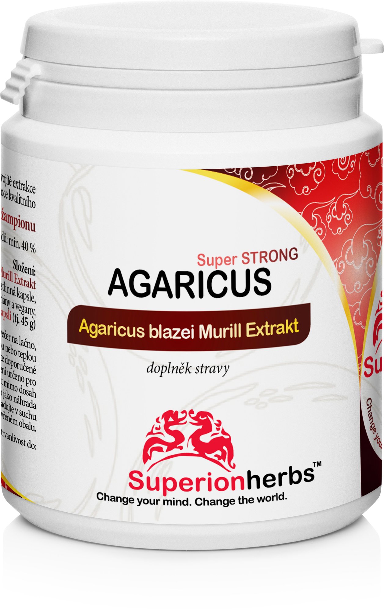 Superionherbs Agaricus blazei Murill, Extrakt 40 % polysacharidů, 90 tobolek