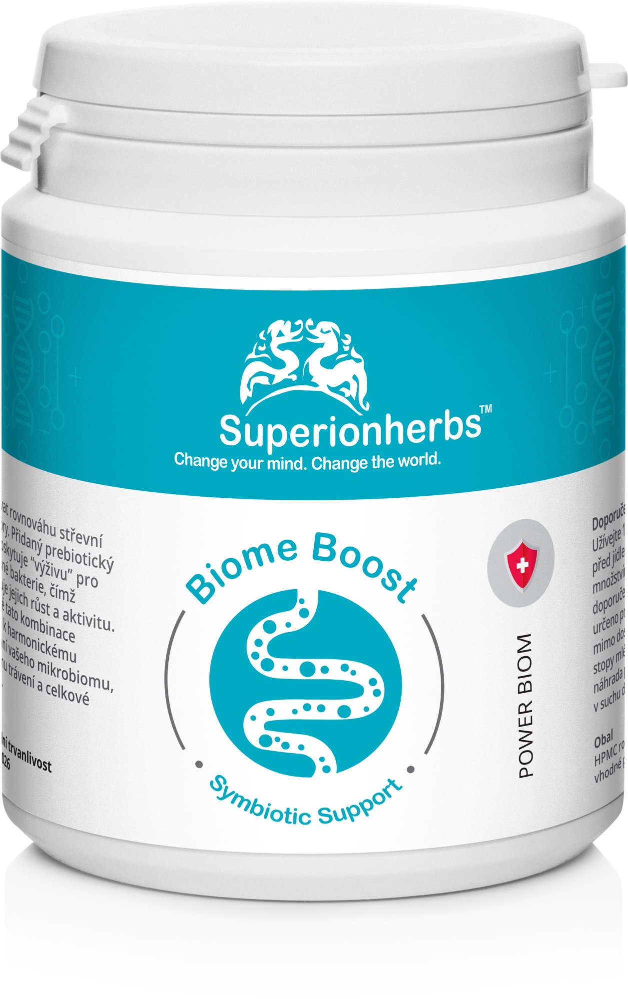 Superionherbs Biome Boost - Probiotika a prebiotika pro střeva a imunitu, 90 tobolek