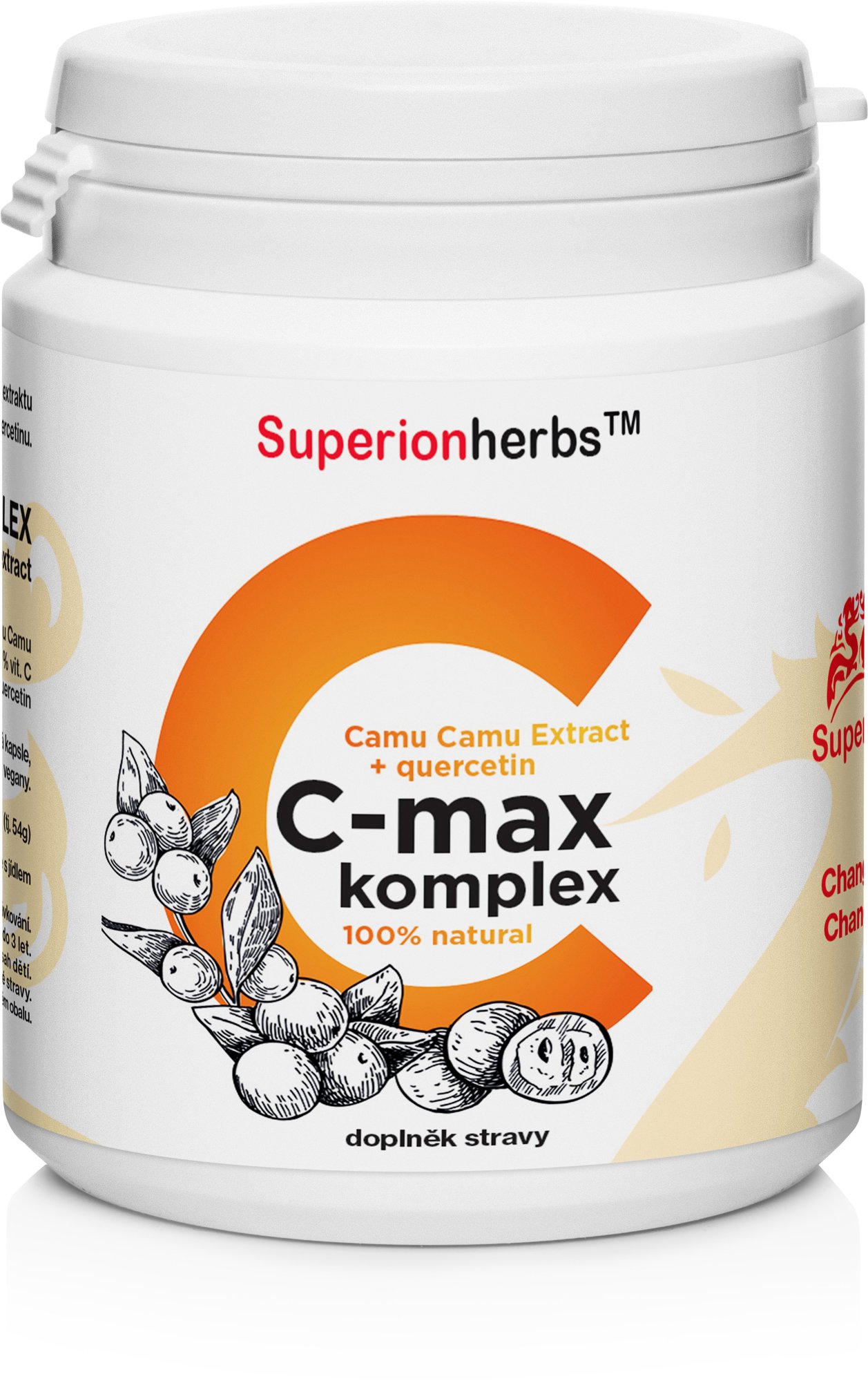 Superionherbs C-MAX komplex - přírodní zdroj vitaminu C, 90 tobolek