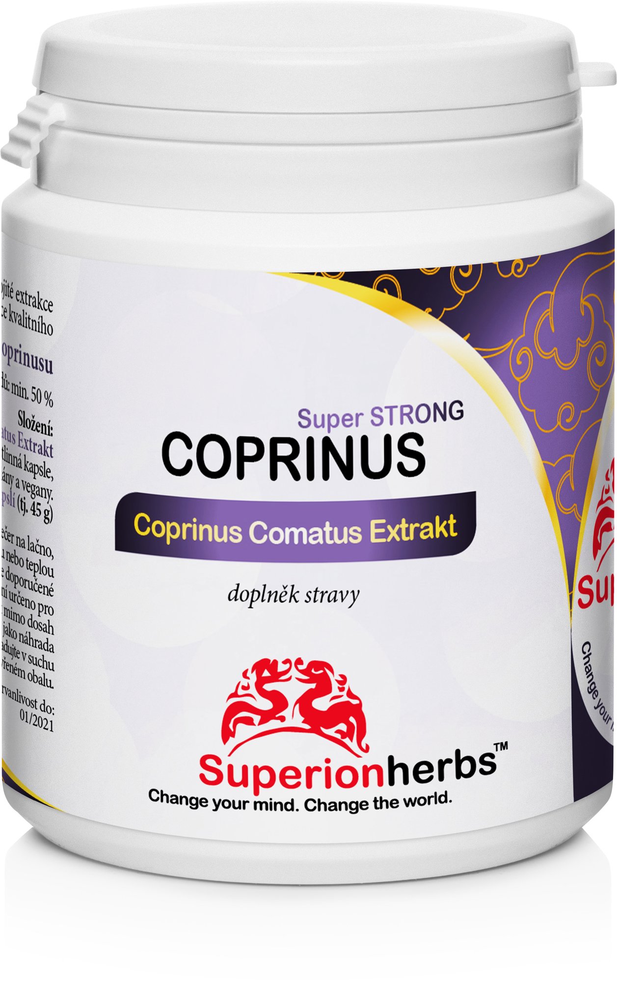 Superionherbs Coprinus Comatus extrakt z hnojníku obecného, 90 tobolek