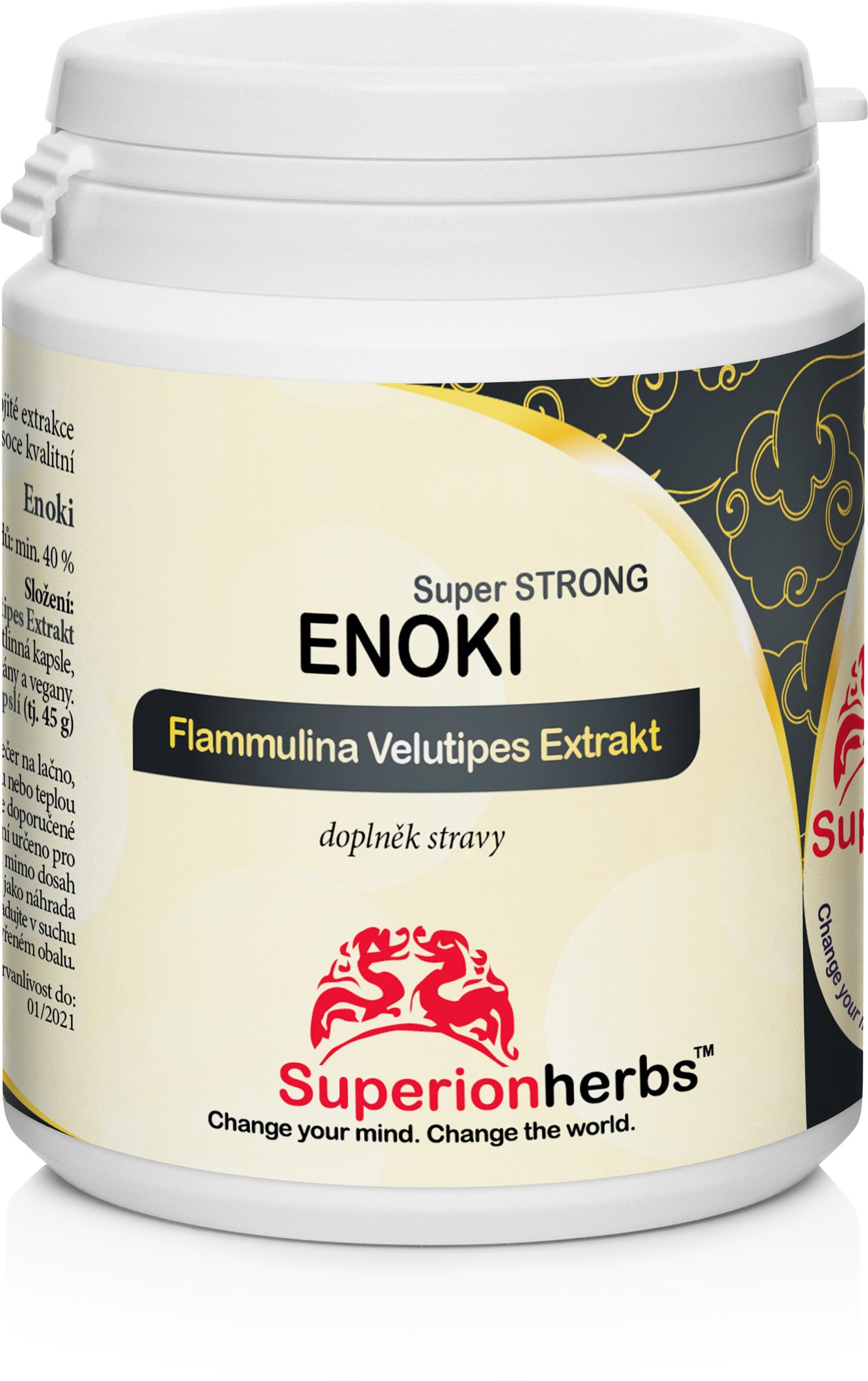 Superionherbs Enoki - extrakt z penízovky sametonohé, 90 tobolek