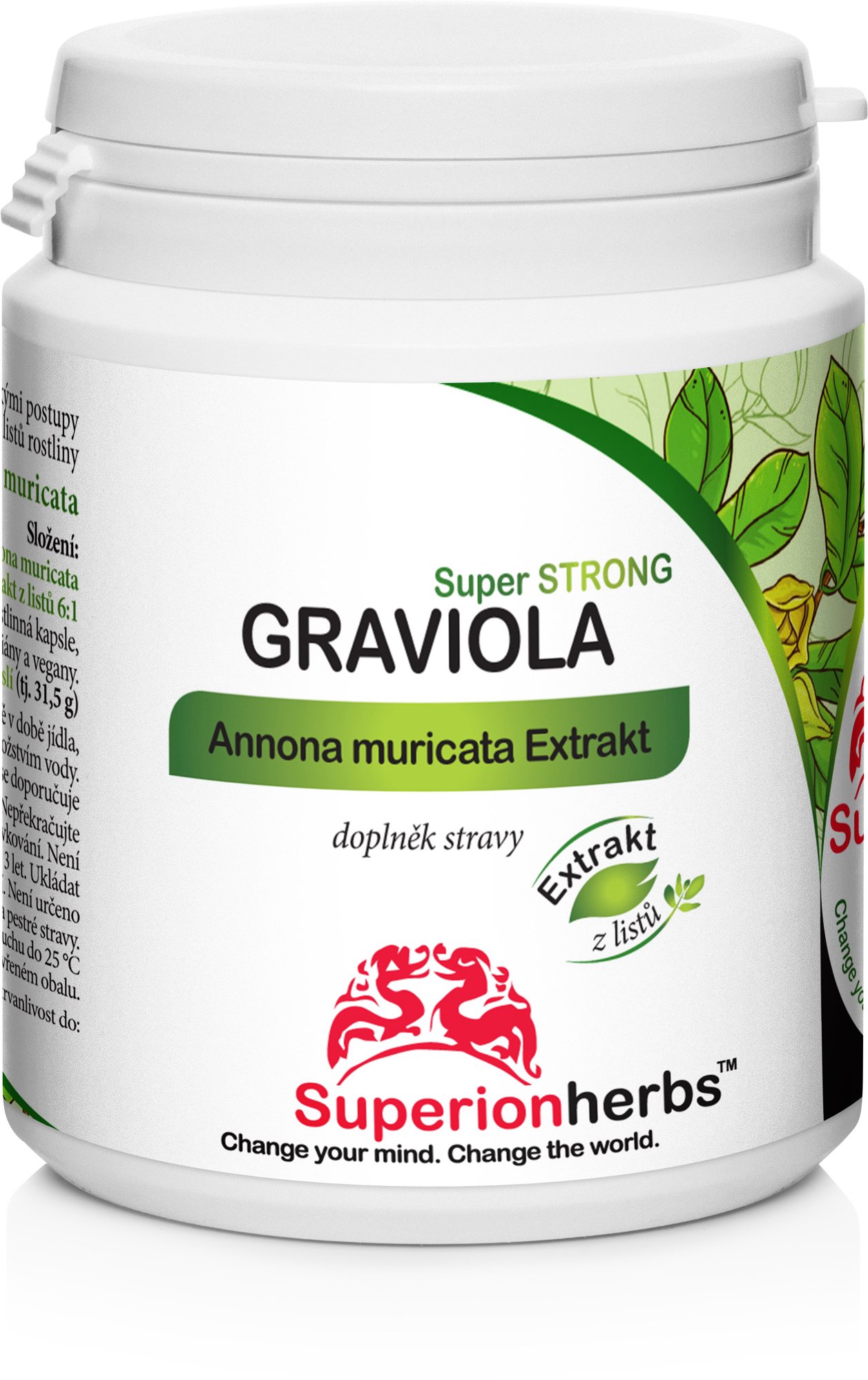 Superionherbs Graviola, čistý extrakt z listů, 90 tobolek