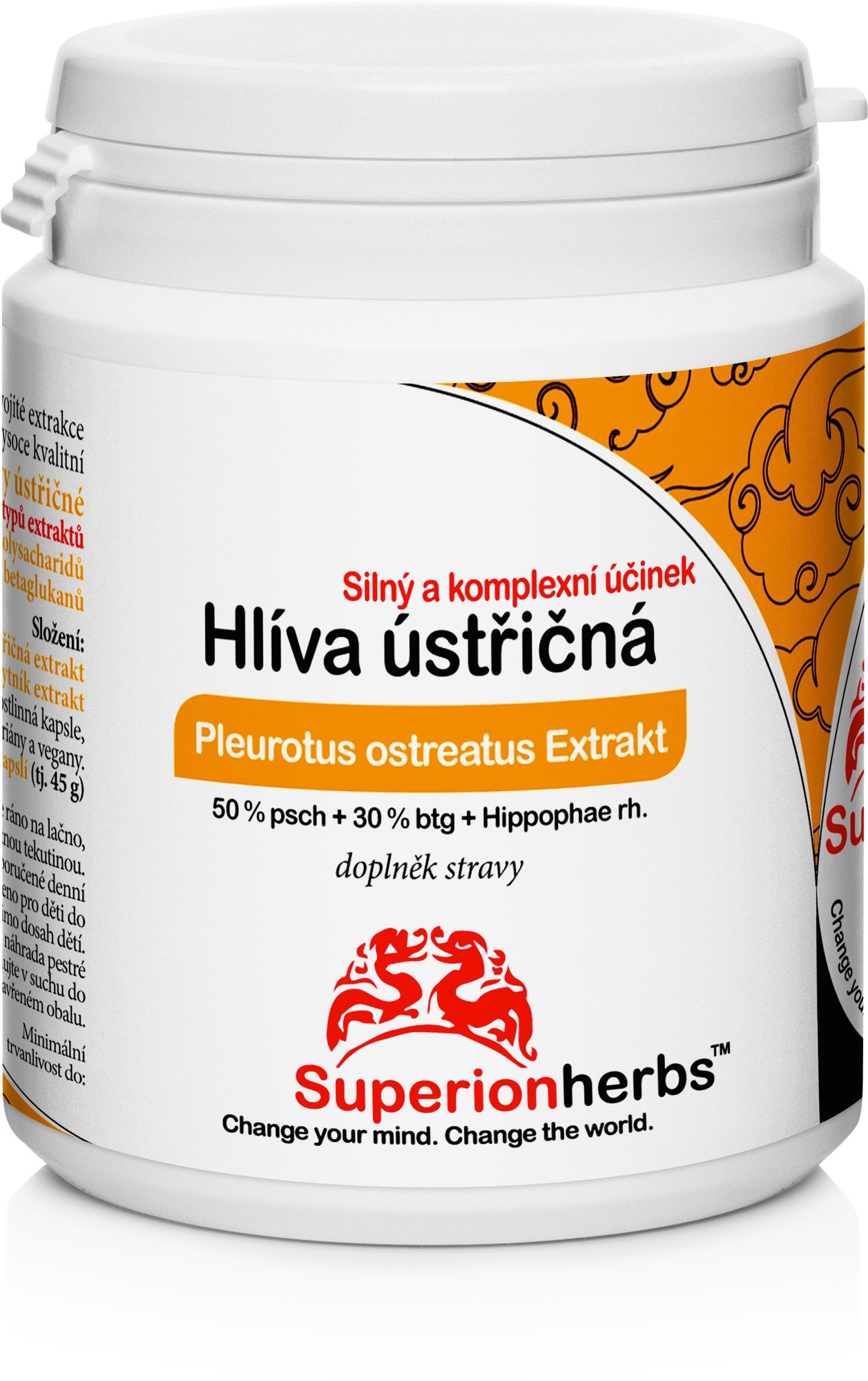 Superionherbs Hlíva ústřičná s extraktem z rakytníku, 90 tobolek