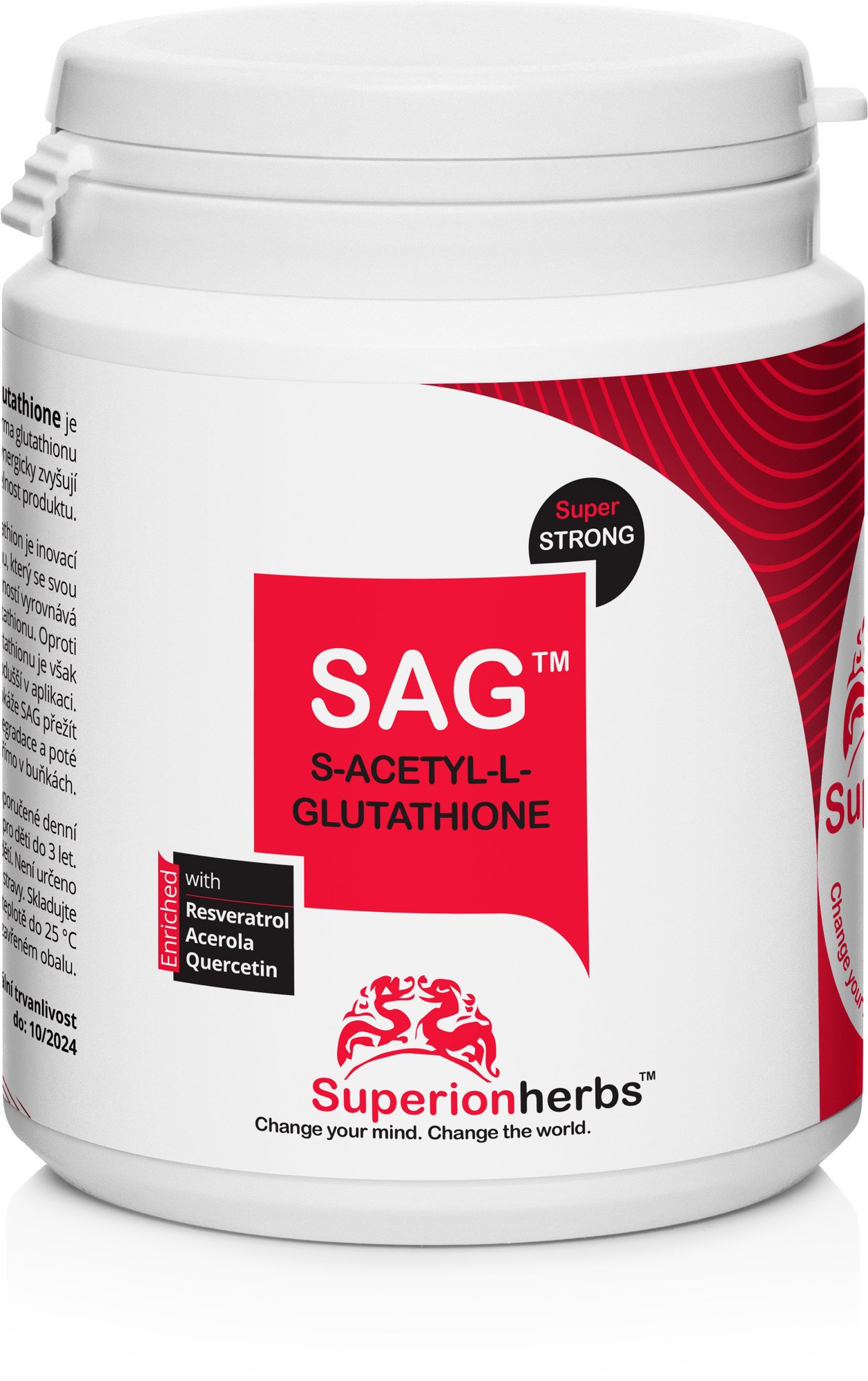Superionherbs S-acetyl-L-Glutathion, SAG, 90 tobolek