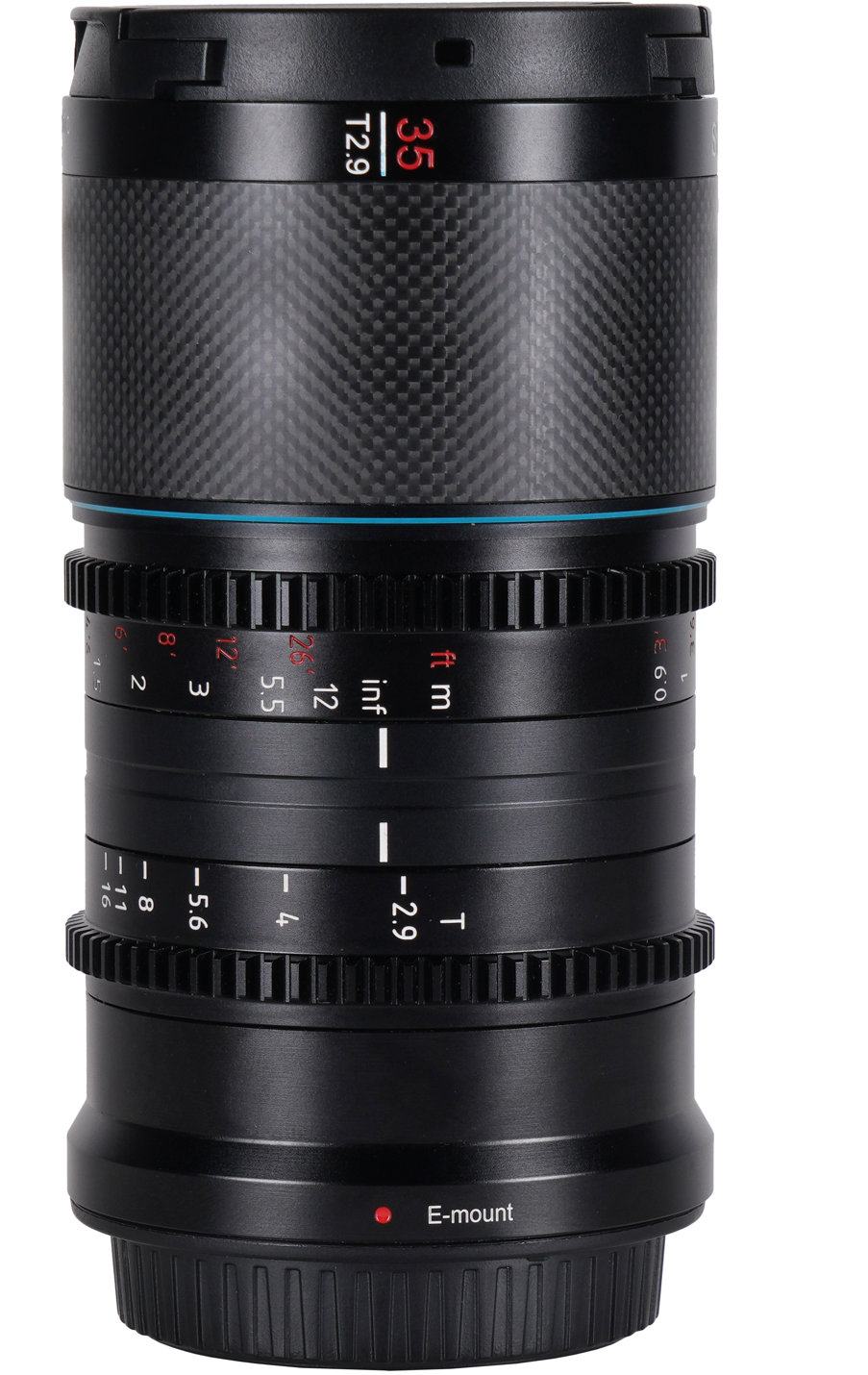 SIRUI Saturn 35mm T2.9 1.6x Carbon Fiber Full-frame Anamorphic RF Mount (Blue Flare)