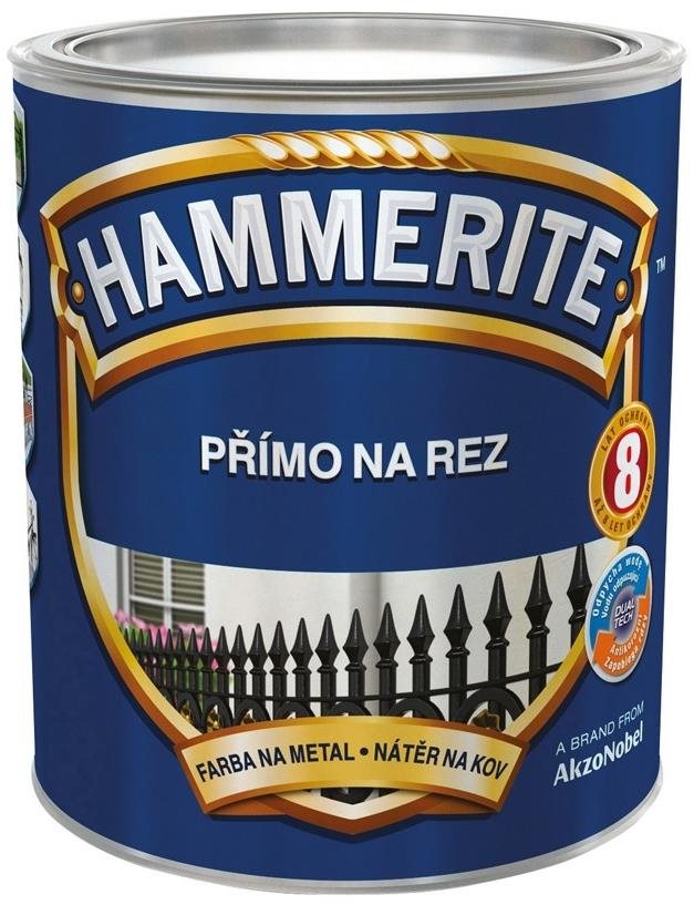 AKZO NOBEL Hammerite Přímo na rez hladký 0,25 l Tmavě hnědý