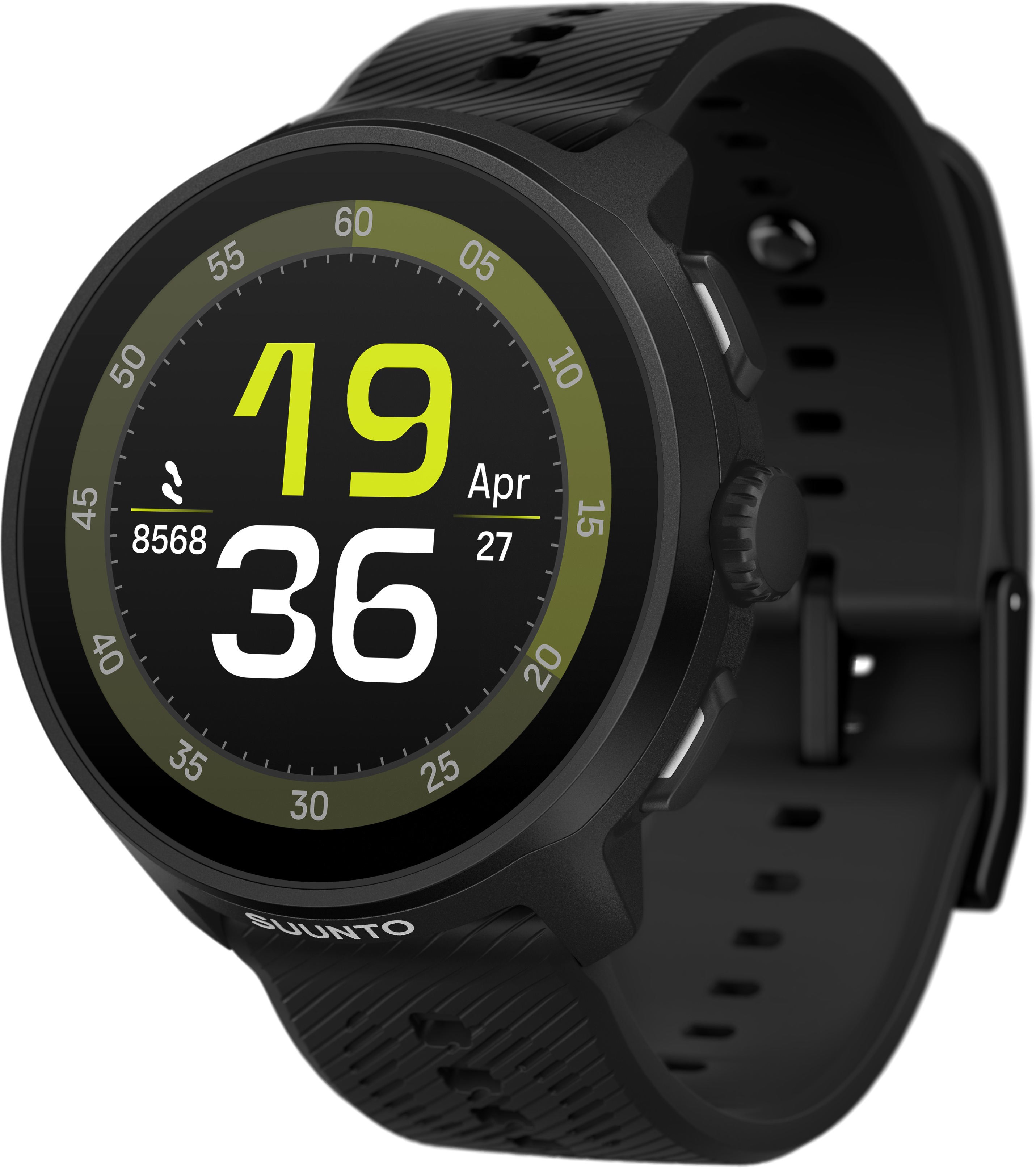 Suunto Run All Black, silicone strap