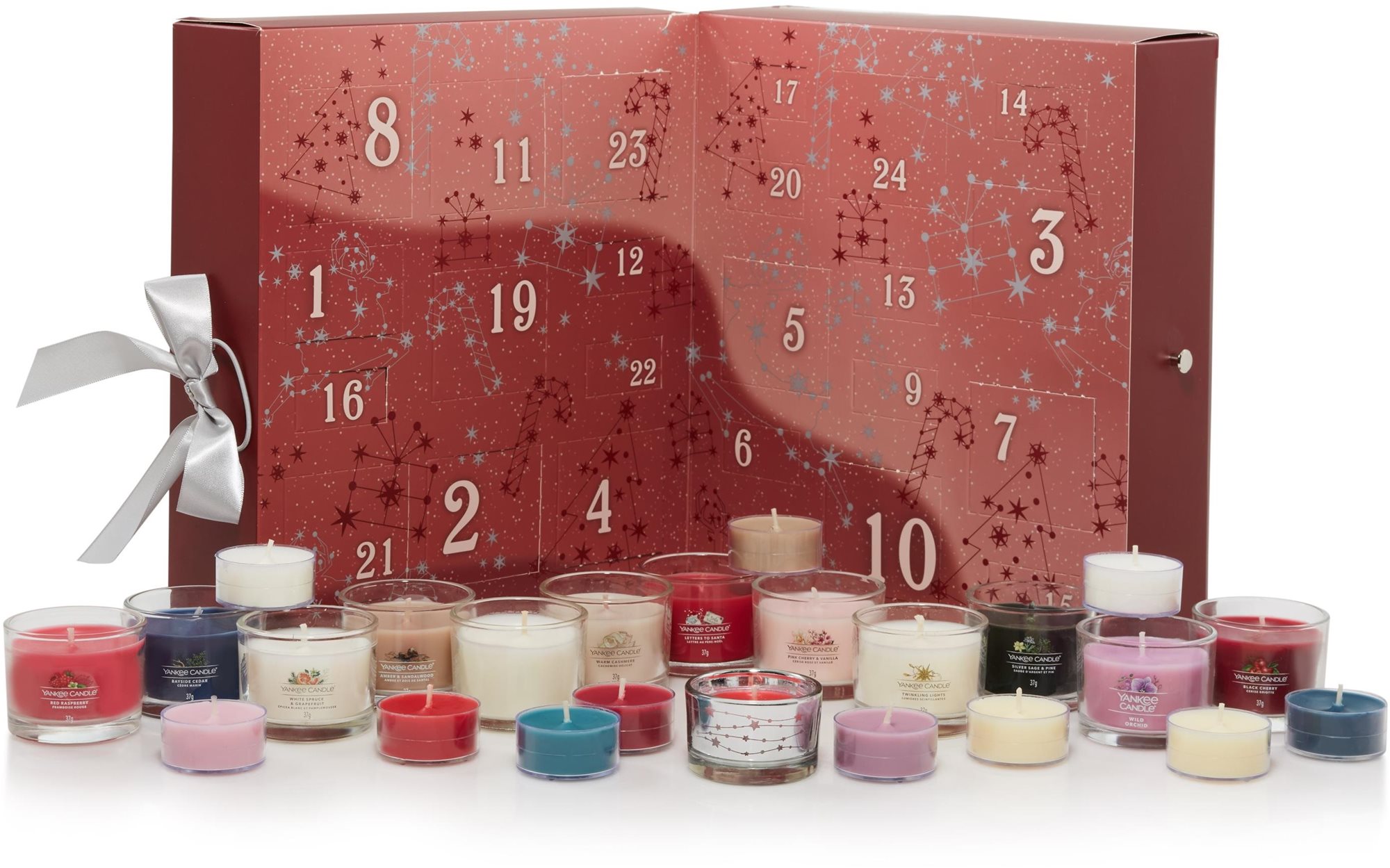 YANKEE CANDLE Adventní kalendář 2023 kniha (12× 9,8 g, 12× 37 g)