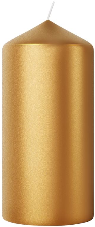 BOLSIUS Pillar Metallic Golden Orange 12 cm, 245 g