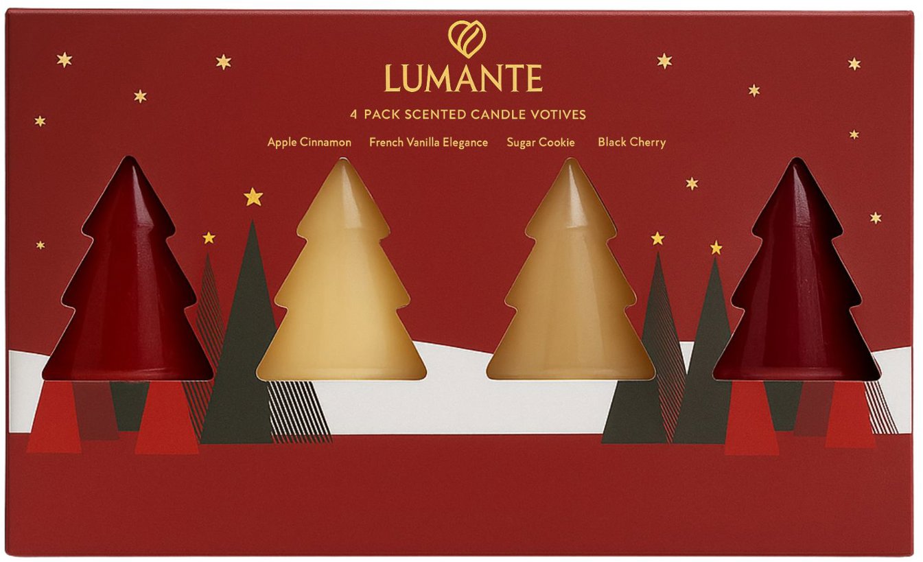 LUMANTE Scented Candle Votives 4 × 48 g