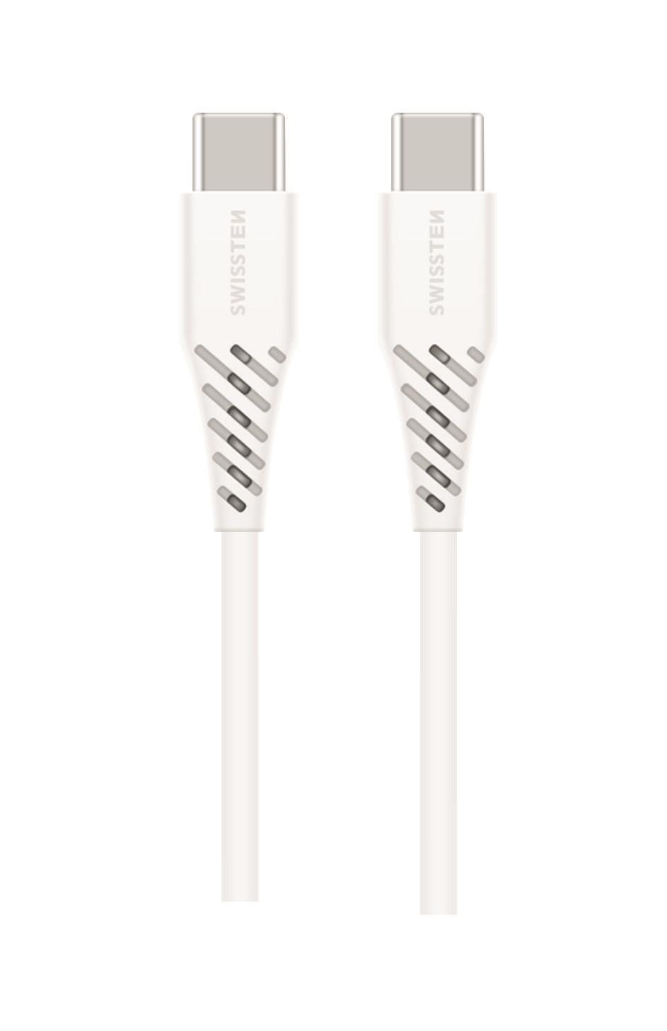 Swissten datový kabel USB-C / USB-C Power Delivery (100W) 2,5m bílý