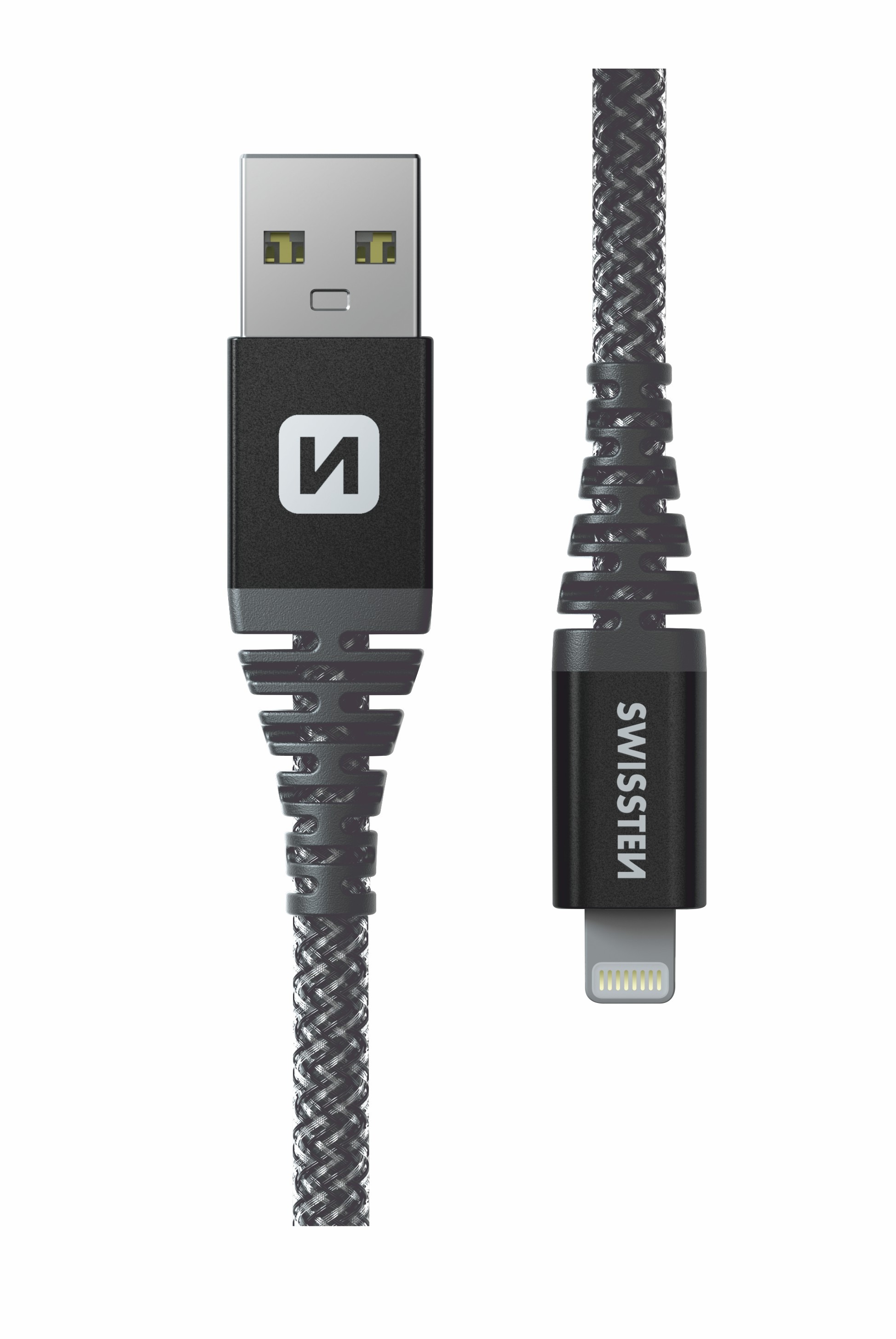 Swissten Aramid Reinforced USB / Lightning 1.5m Antracit