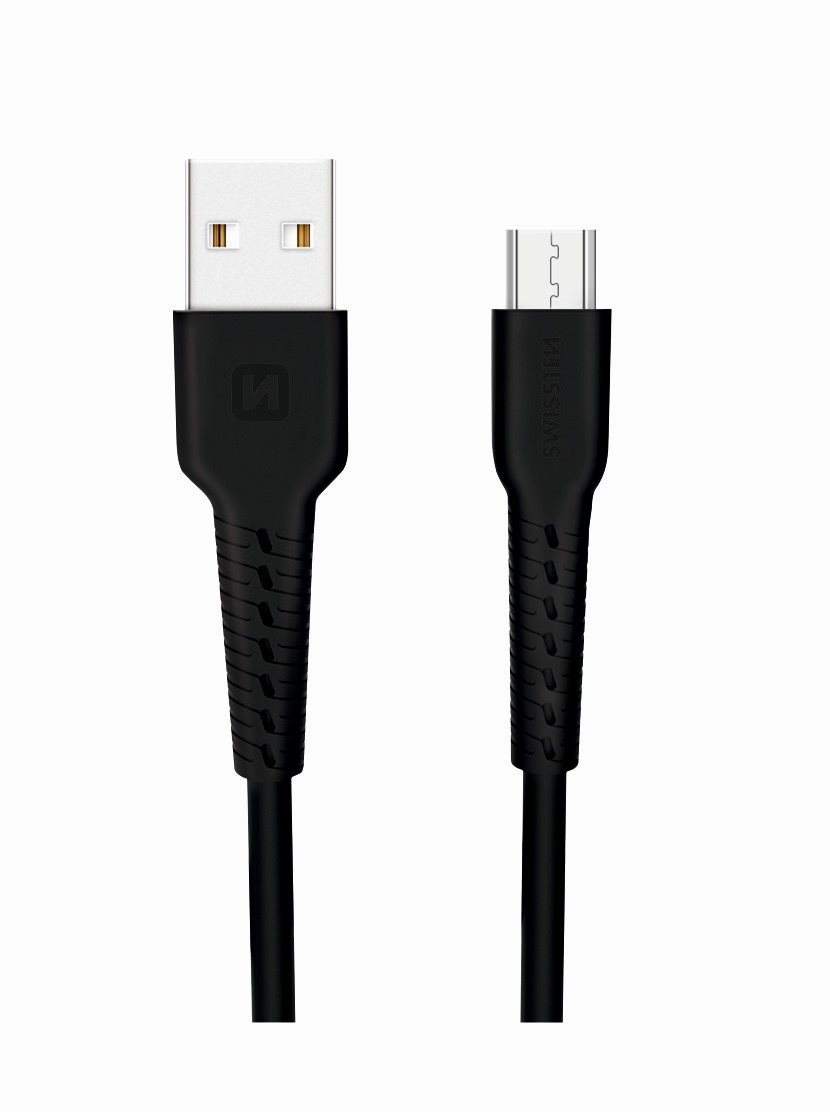 Swissten datový kabel micro USB 1m černý