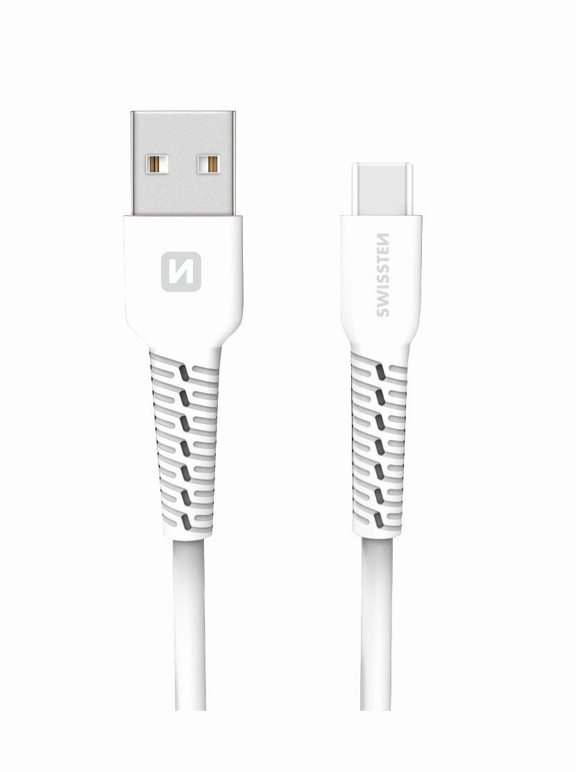 Swissten datový kabel USB-C 1m bílý