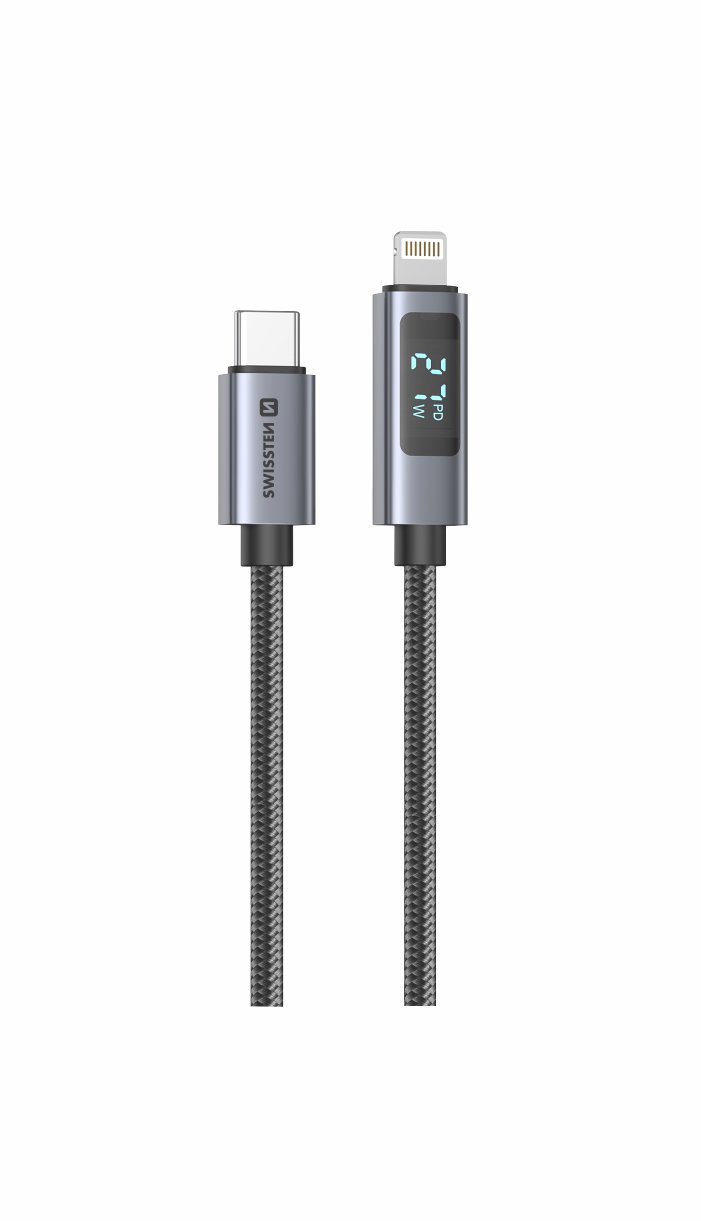 Swissten LCD kabel USB-C/Lightning 1,5m