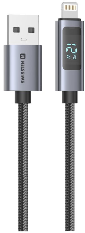 Swissten LCD kabel USB-A/Lightning 1,5m