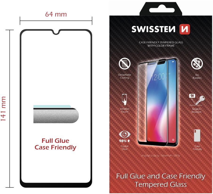 Swissten 3D Full Glue pro Samsung A202 Galaxy A20e černé