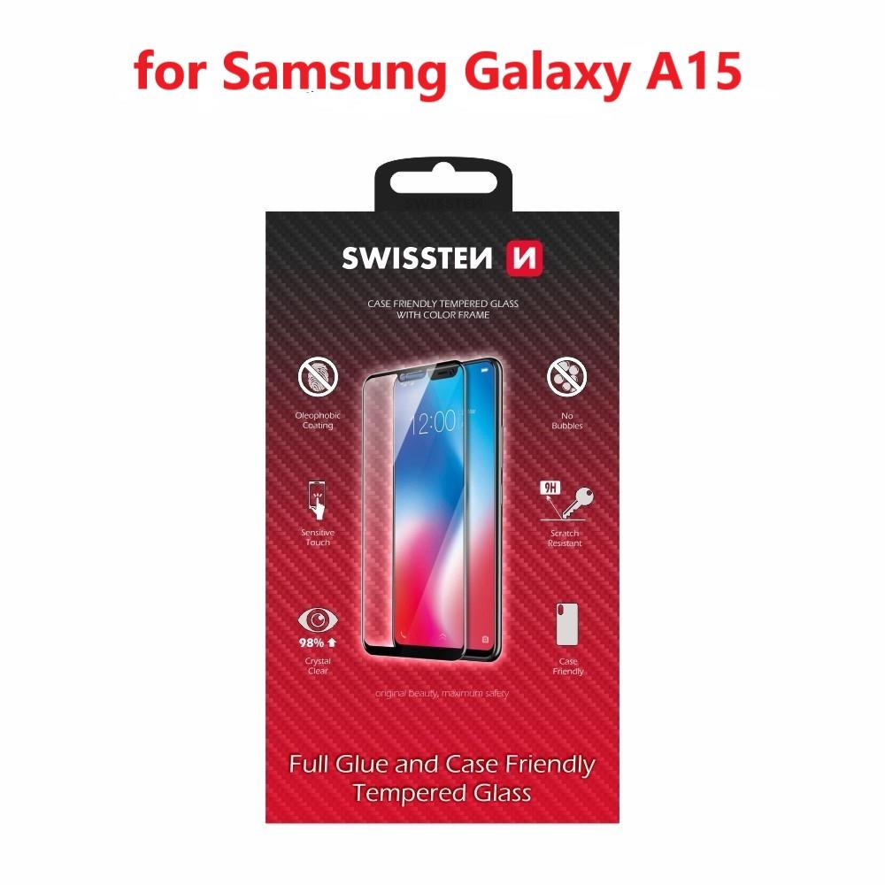 Swissten 3D Full Glue Samsung Galaxy A15 černé