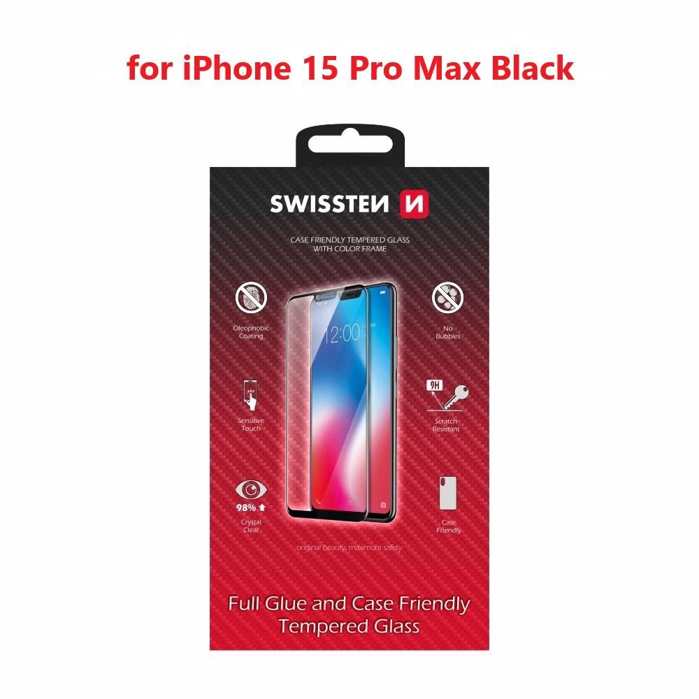 Swissten 3D Full Glue pro Apple iPhone 16 Pro černé