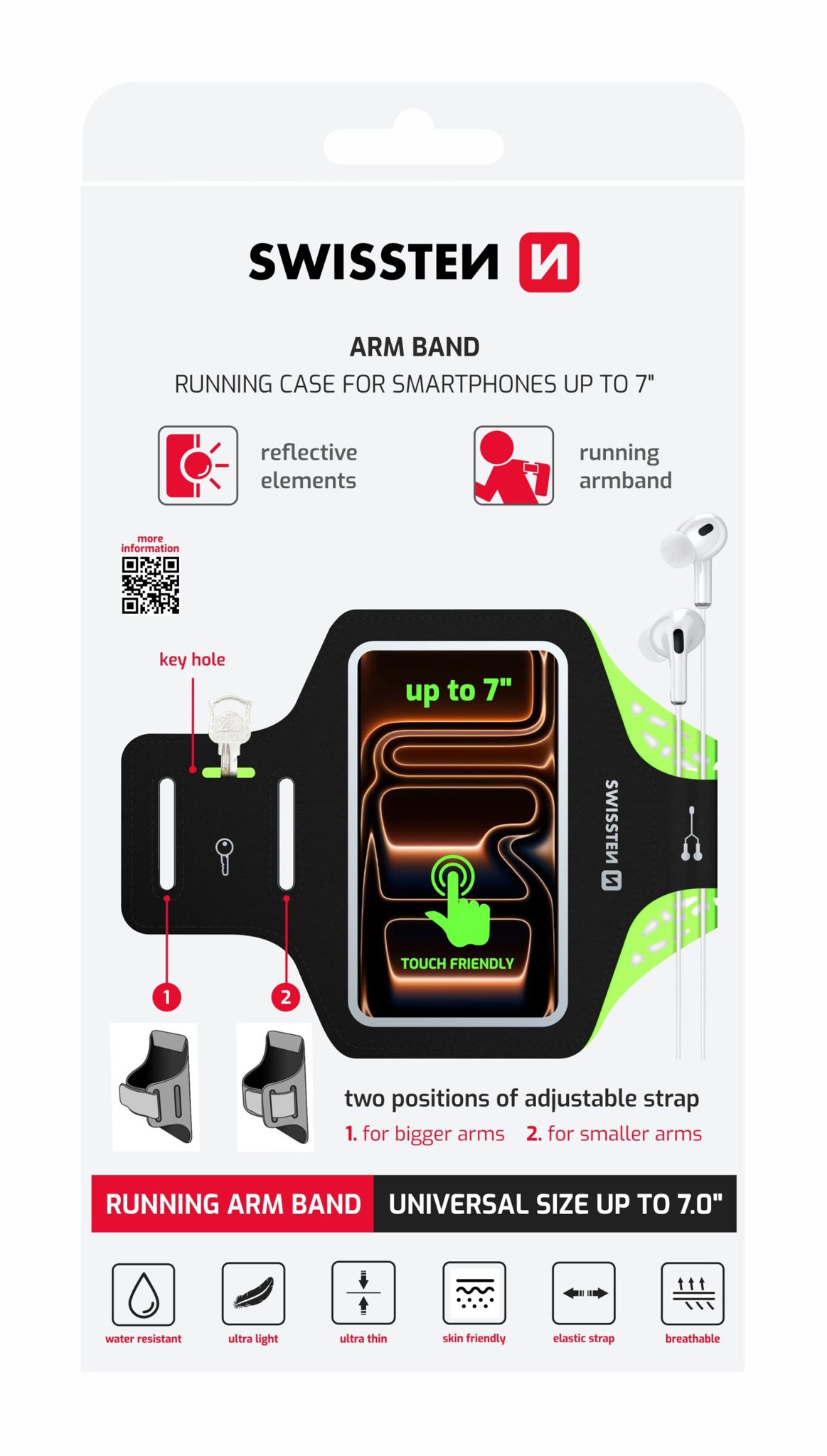 Swissten Armband Case vel. 7.0" Černé