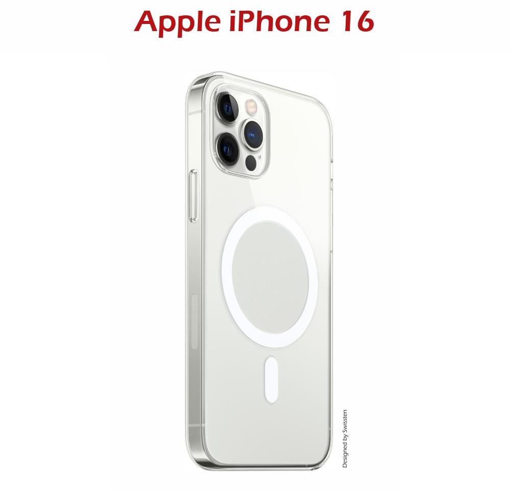 Swissten Clear Jelly MagStick pro Apple iPhone 16 transparentní