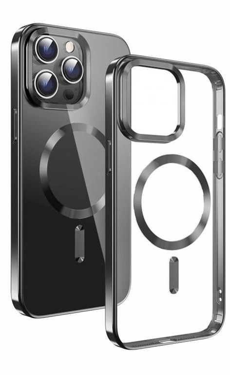 Swissten Clear Jelly MagStick Metallic pro Apple iPhone 16 černé