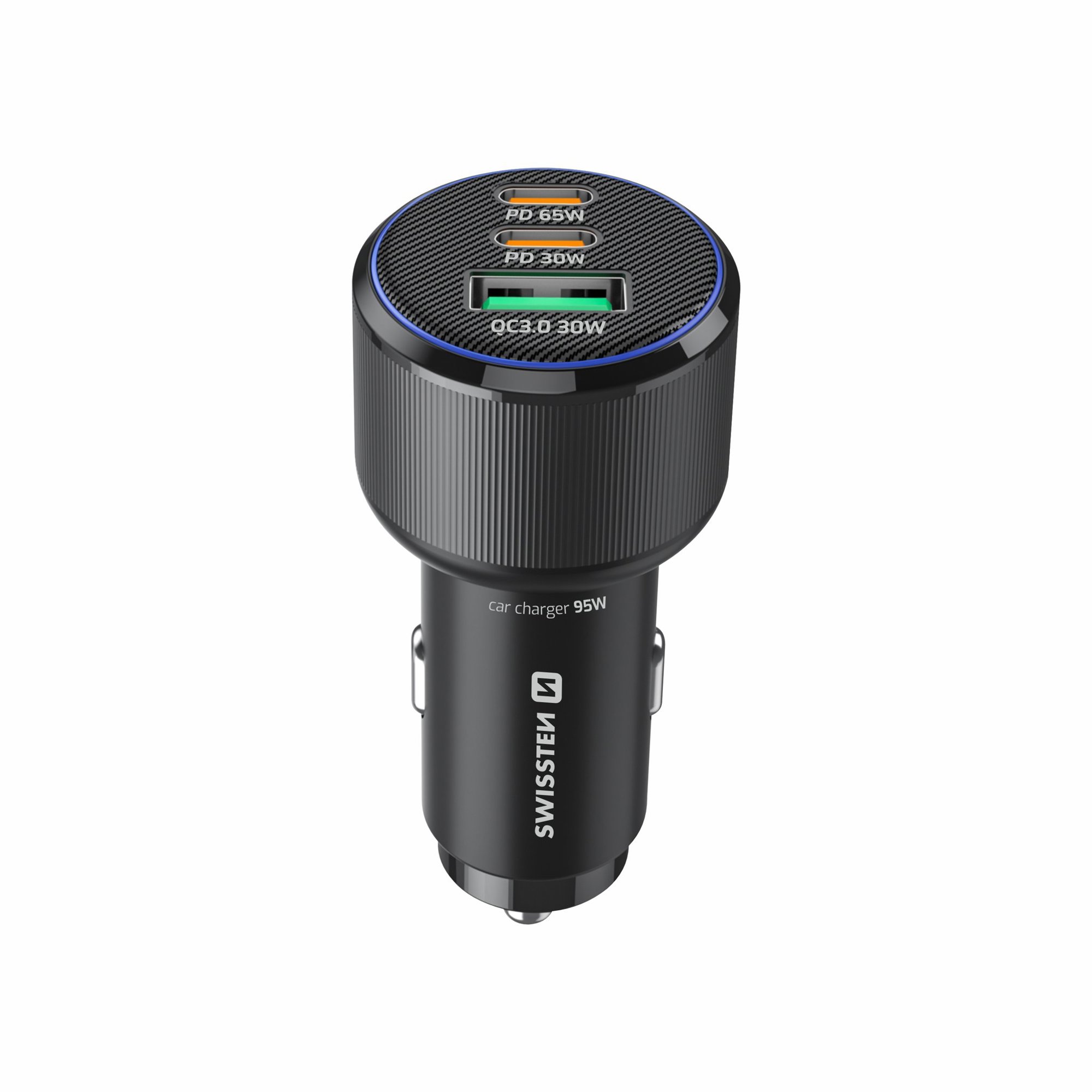 Swissten CL Adaptér 2x USB-C PD + USB-A 95 W černý