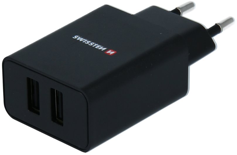 Swissten síťový adaptér SMART IC 2.1A + kabel micro USB 1.2m černý