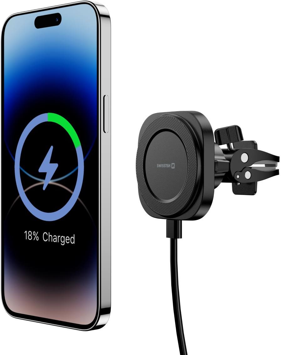 Swissten MagStick Compact s bezdrátovým nabíjením 15W/7.5W