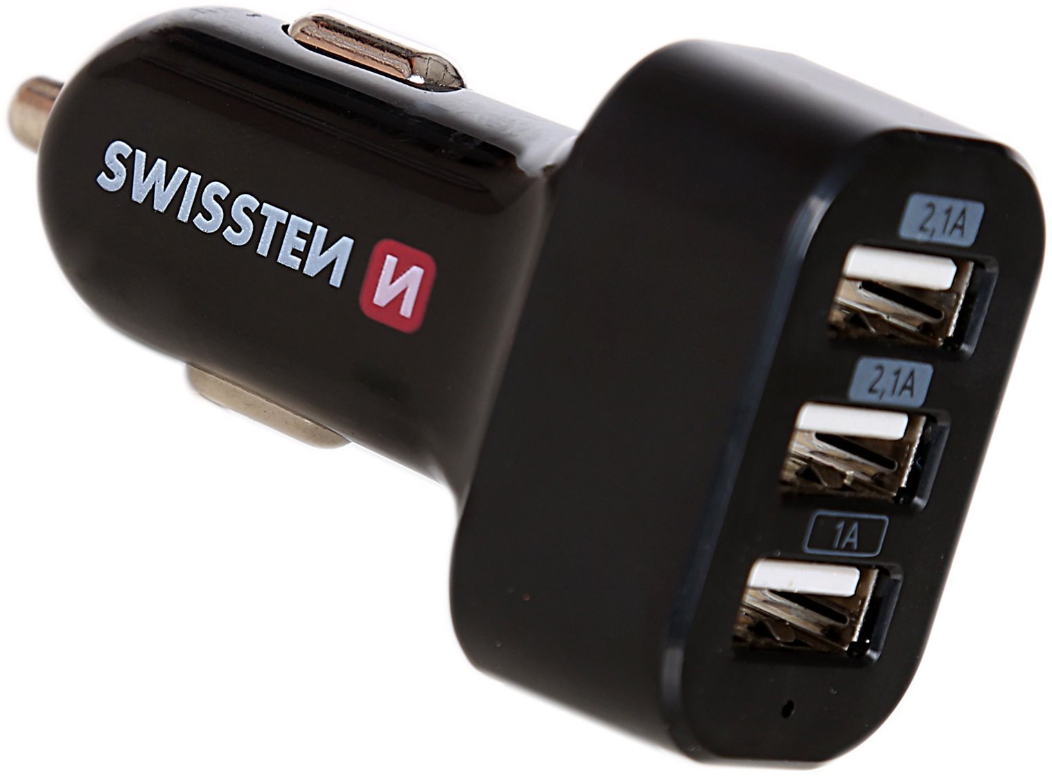Swissten adaptér do auta 3xUSB 5,2A