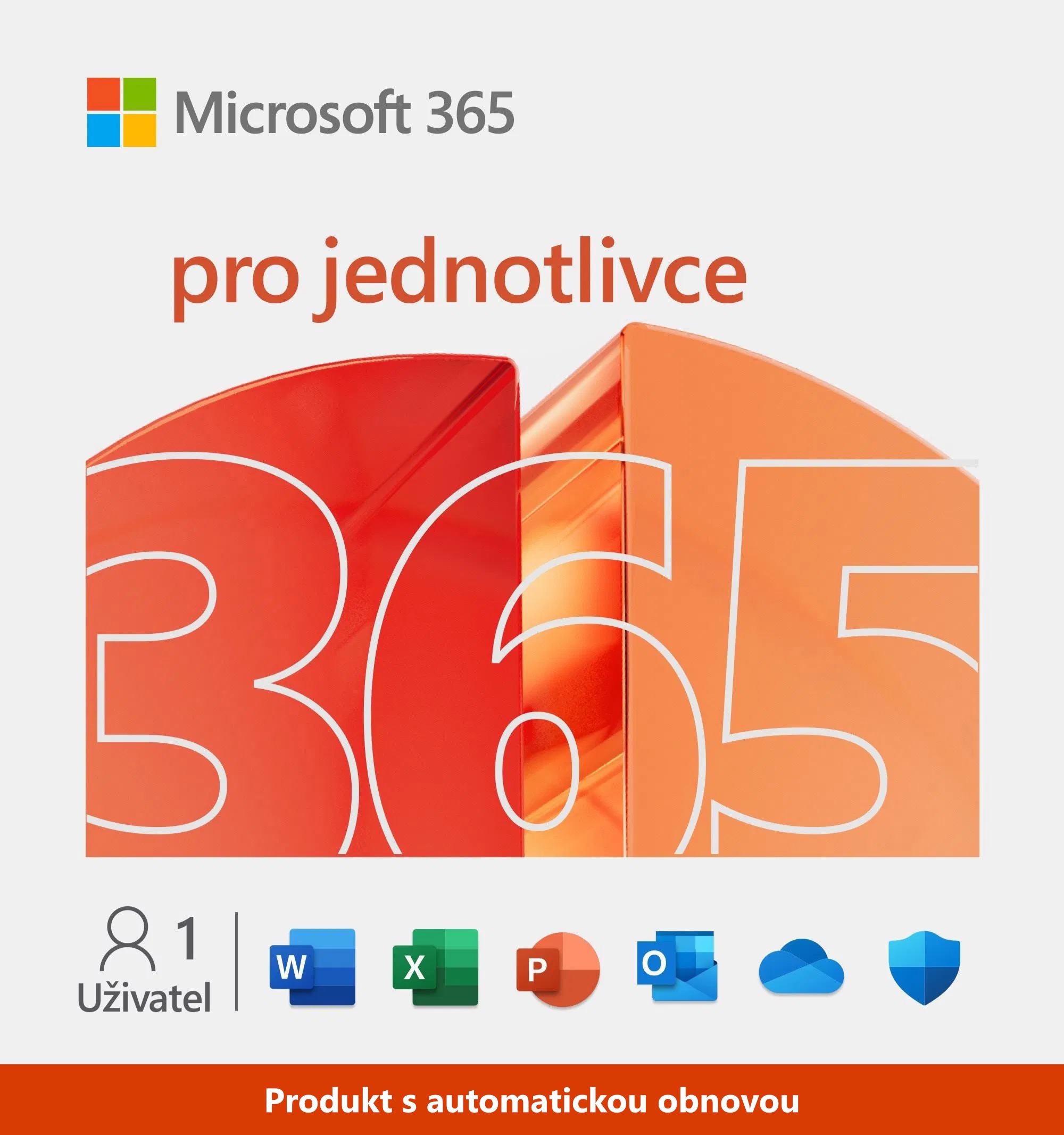 Microsoft 365 pro jednotlivce na 12 měsíců (s automatickou obnovou)