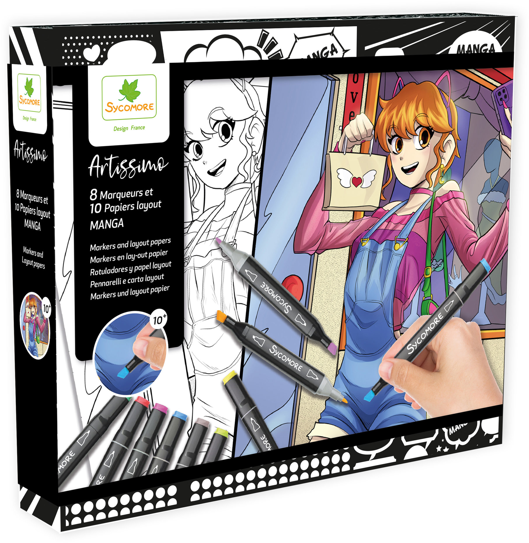Sycomore Manga layout papíry A4 + textury