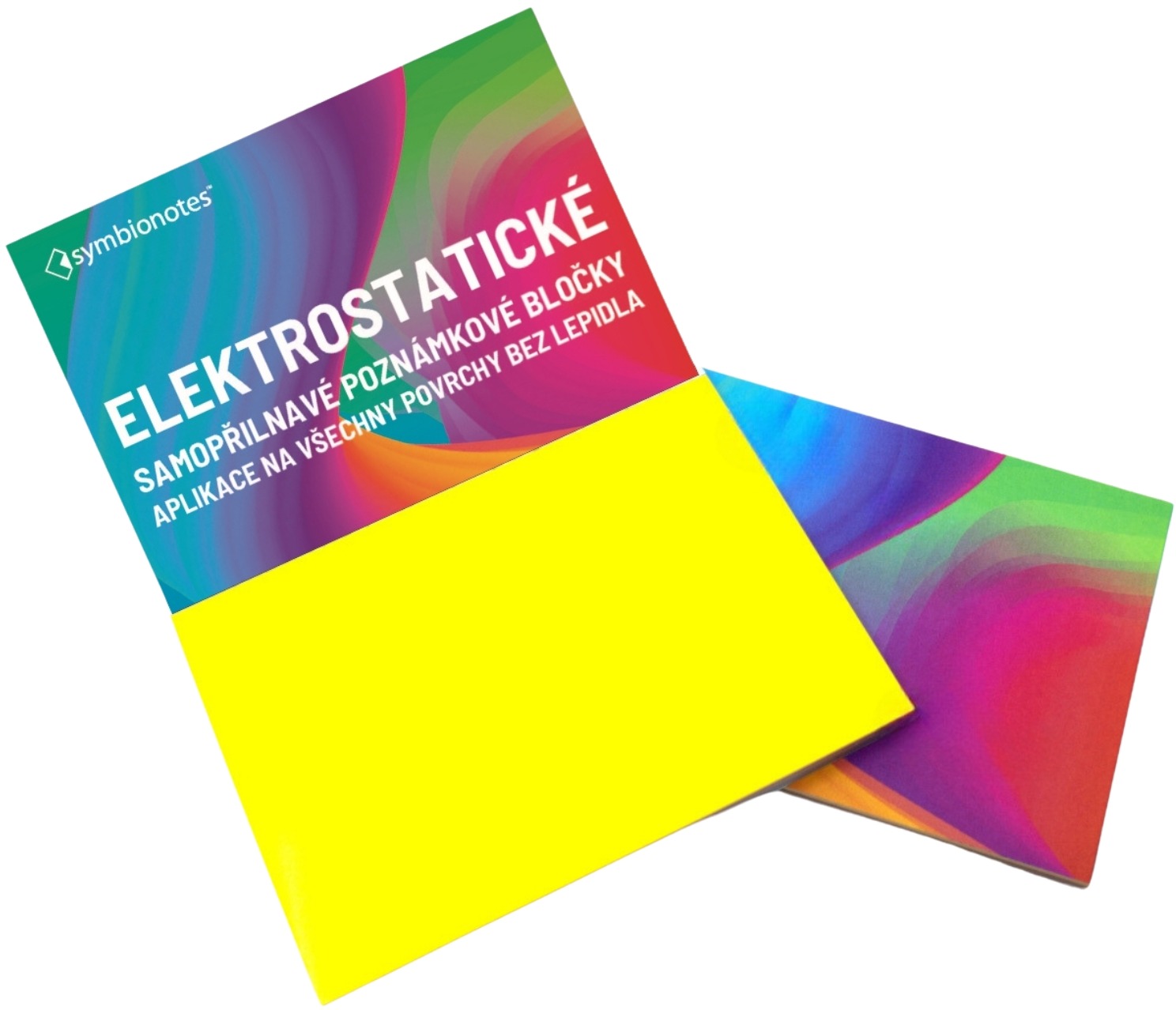 SYMBIO Symbionotes elektrostatický 70 x 100 mm, 100 lístků, žlutý