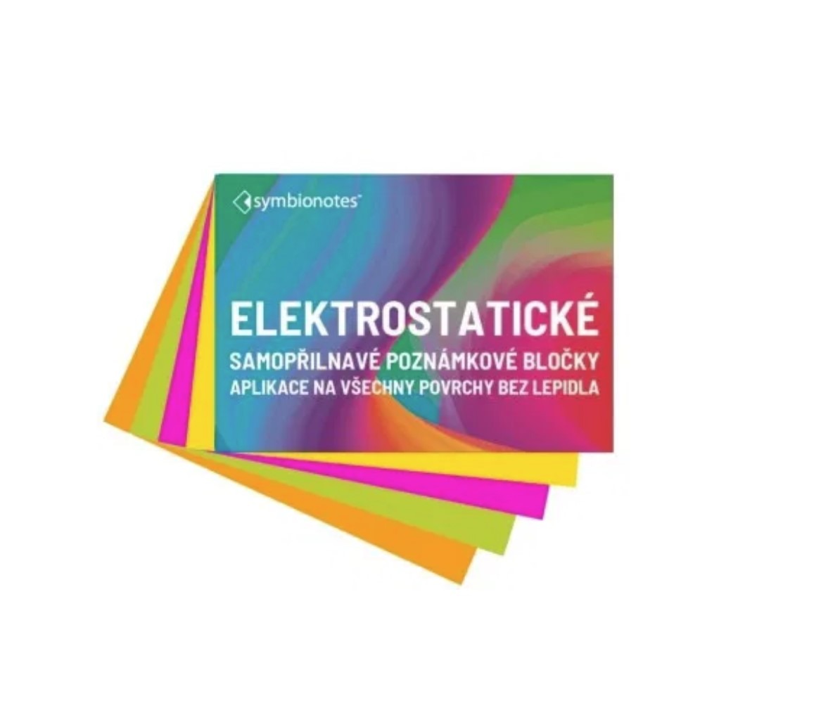 SYMBIO Symbionotes elektrostatický 70 x 100 mm, 100 lístků, mix 4 barev
