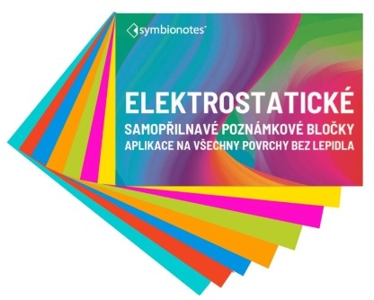 SYMBIO Symbionotes elektrostatický 70 x 100 mm, 100 lístků, mix 7 barev