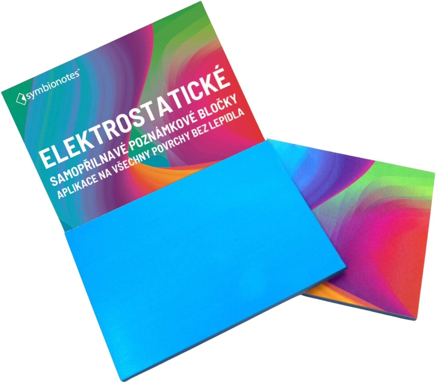 SYMBIO Symbionotes elektrostatický 190 x 100 mm, 100 lístků, modrý