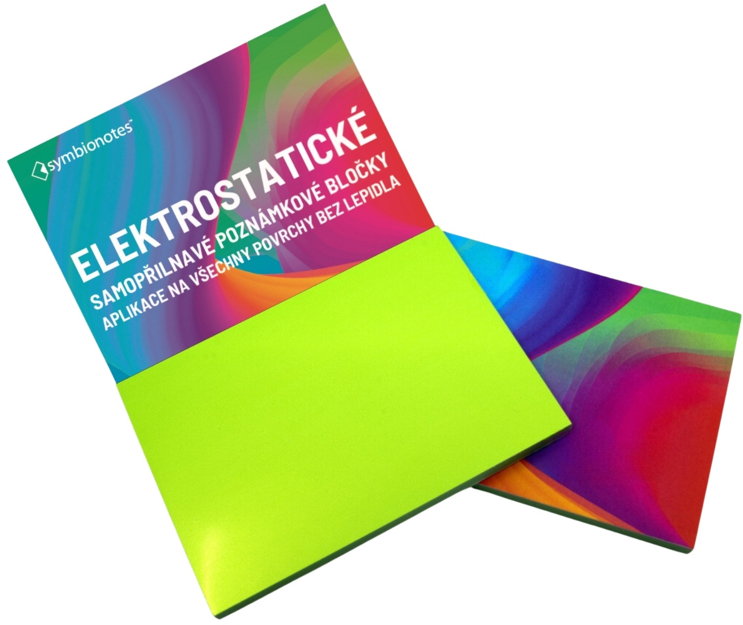 SYMBIO Symbionotes elektrostatický 190 x 100 mm, 100 lístků, zelený