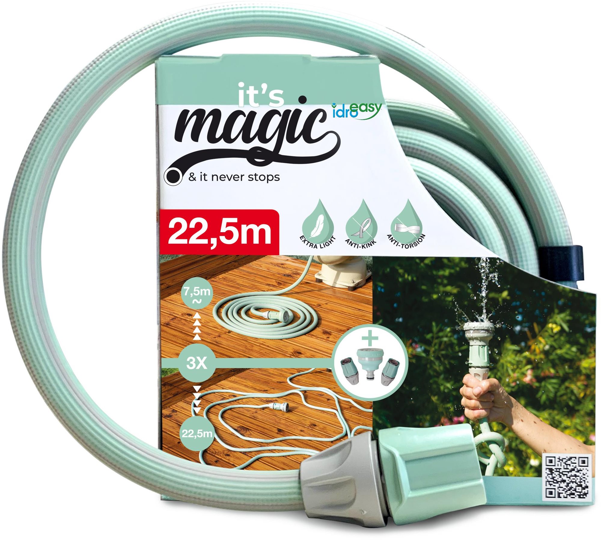 IDRO EASY Hadice zahradní Magic Soft Smart 22,5m 1/2”